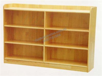 Giá đồ chơi học liệu 6 ô gỗ tự nhiên