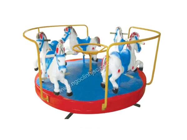 Đu Quay Mâm 5 Con Ngựa Lớn