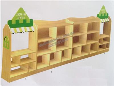 Bộ giá đồ chơi trung tâm thương mại gỗ tự nhiên